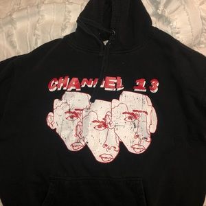 black graphic hoodie